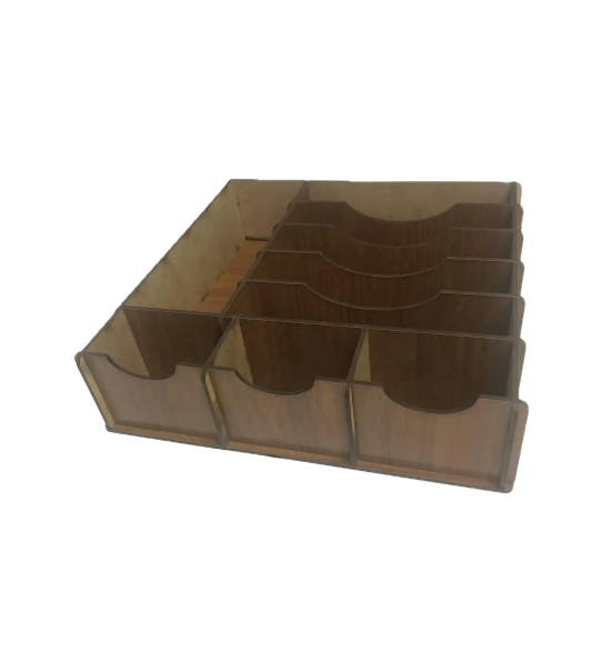 Çekmece içi Ahşap Para Düzenleyici 25x25x6cm T429