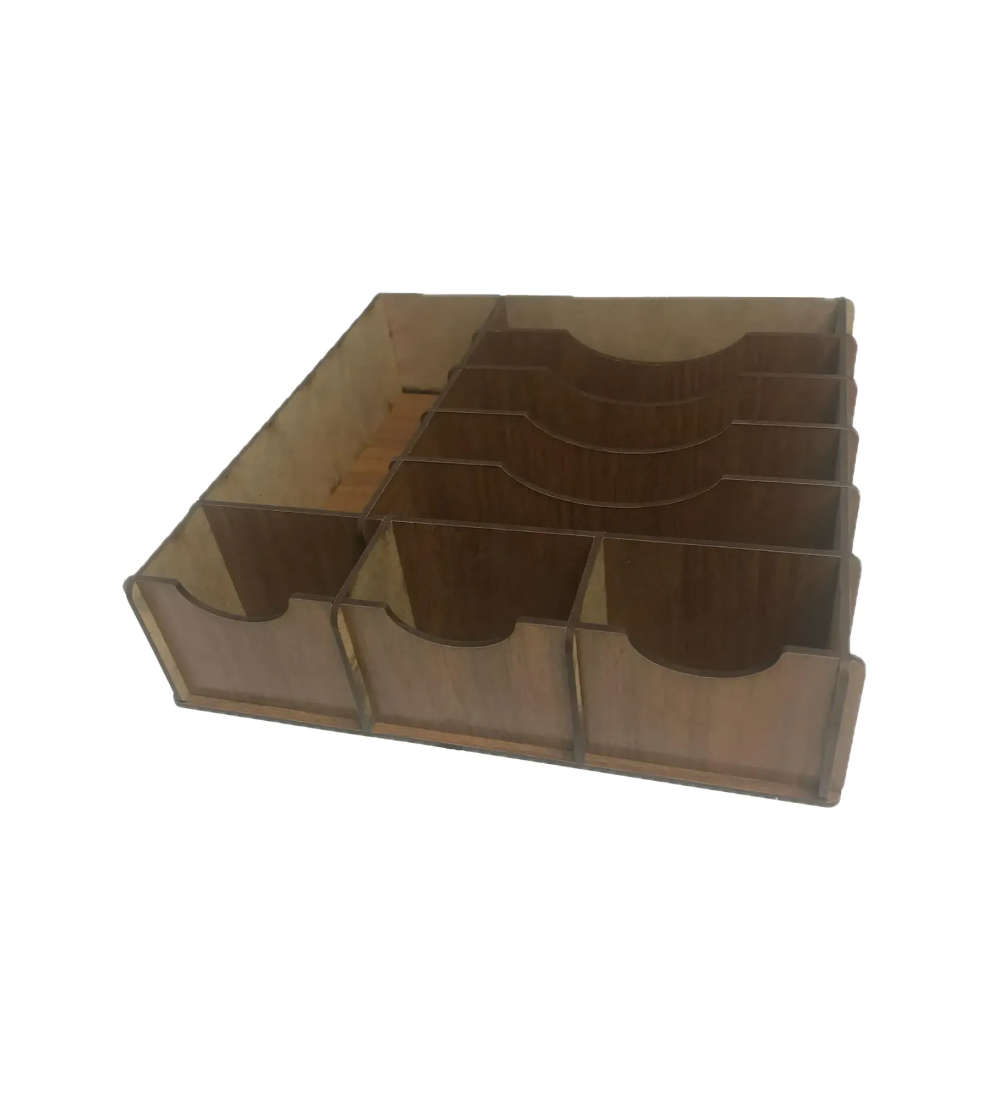 Çekmece içi Ahşap Para Düzenleyici 25x25x6cm T429