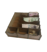 Çekmece içi Ahşap Para Düzenleyici 25x25x6cm T429