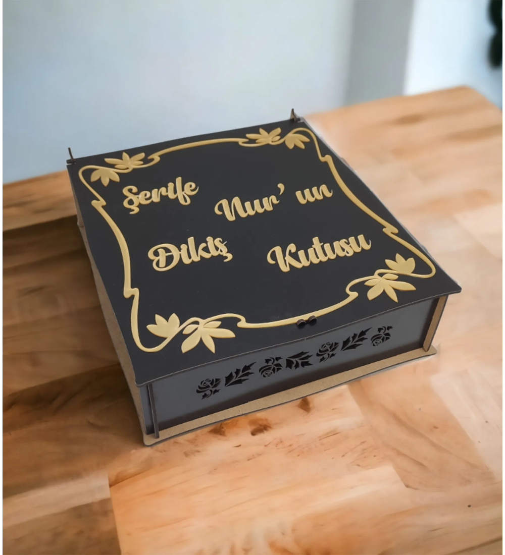 Pleksi Desenli Ahşap Kutu T381