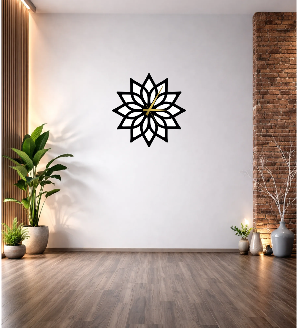 Lotus Çiçeği Duvar Saati T27
