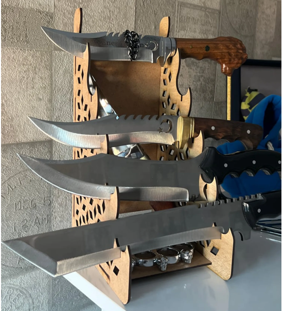 Bıçak Standı 5'li Desenli T422